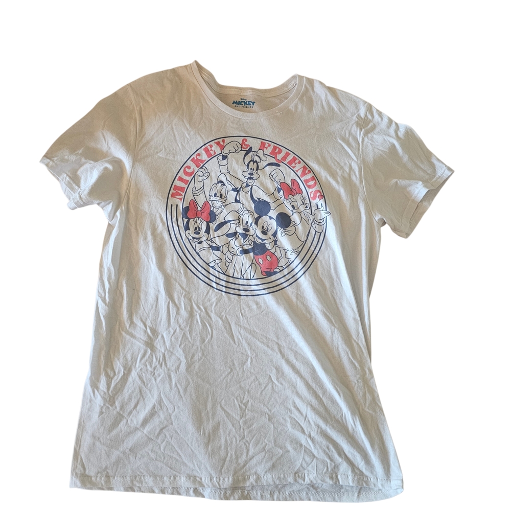 Disney Mickey & Friends Graphic Tee White Large